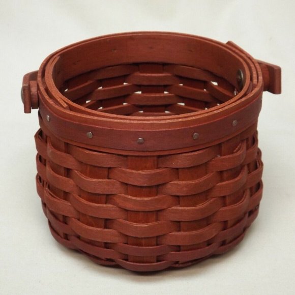 Longaberger 2004 Prototype Hostess Appreciation Basket with Green Cloth Lid - Picture 8 of 13